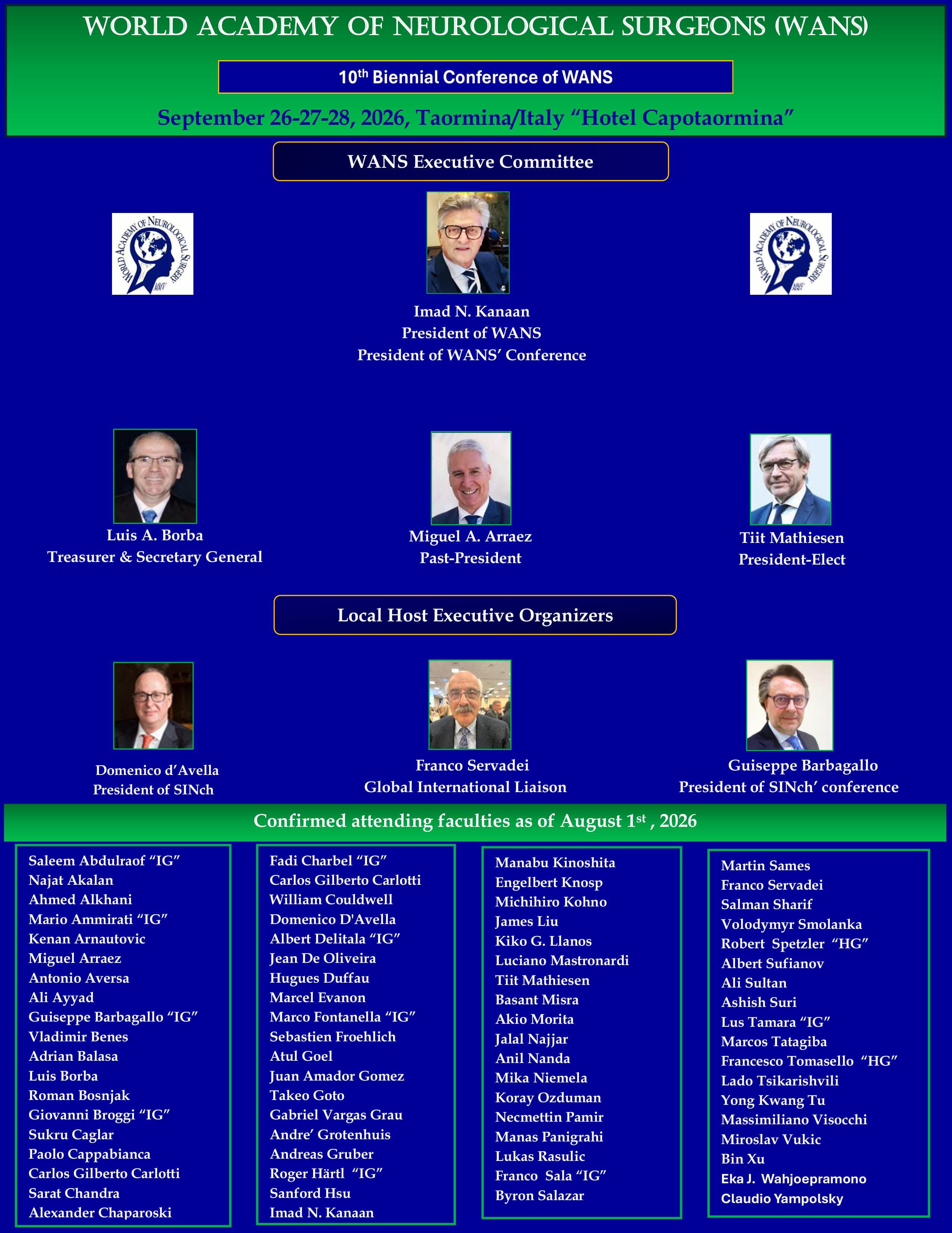 10th Biennial Conference of WANS — Taormina, Italy